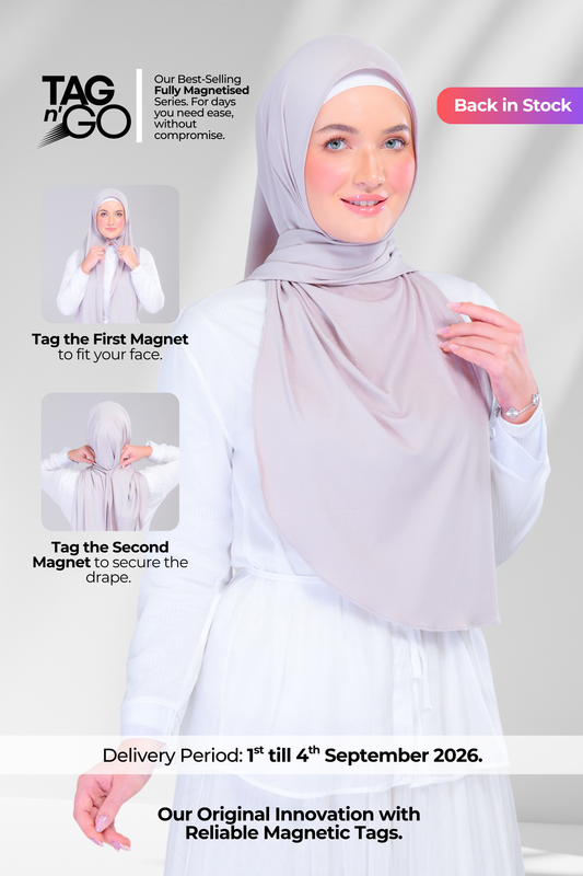 Instant Tag n' Go Shawl | Ribbed Jersey in Taupe