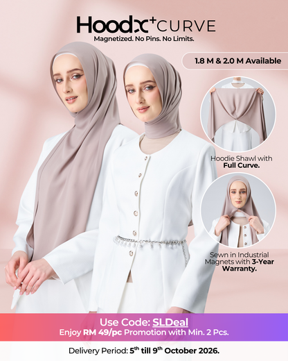 HoodX⁺Plus Curve in Taupe [Korean Chiffon]