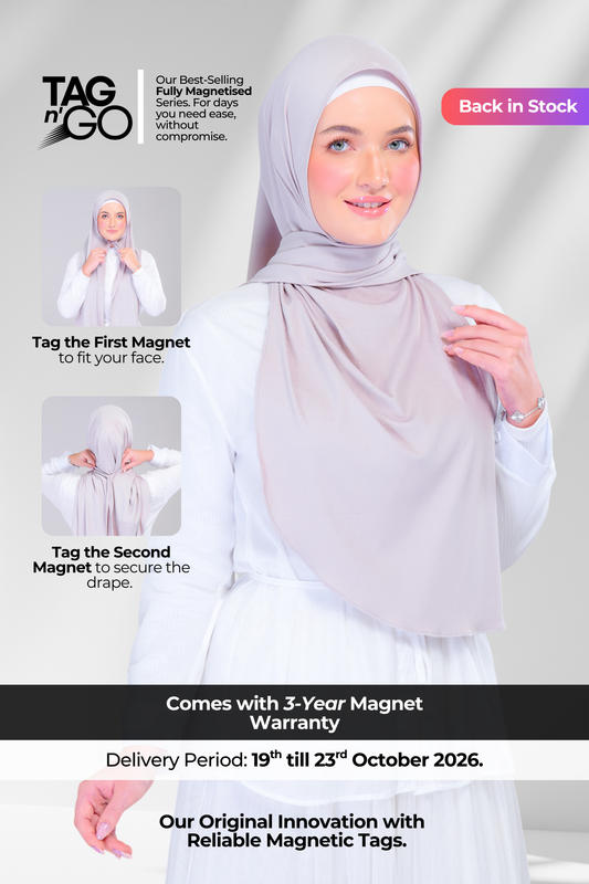 Instant Tag n' Go Shawl | Ribbed Jersey in Taupe