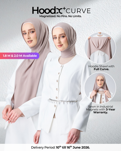 HoodX⁺Plus Curve in Taupe [Korean Chiffon]
