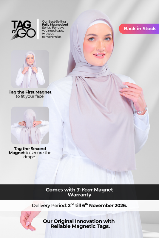 Instant Tag n' Go Shawl | Ribbed Jersey in Taupe