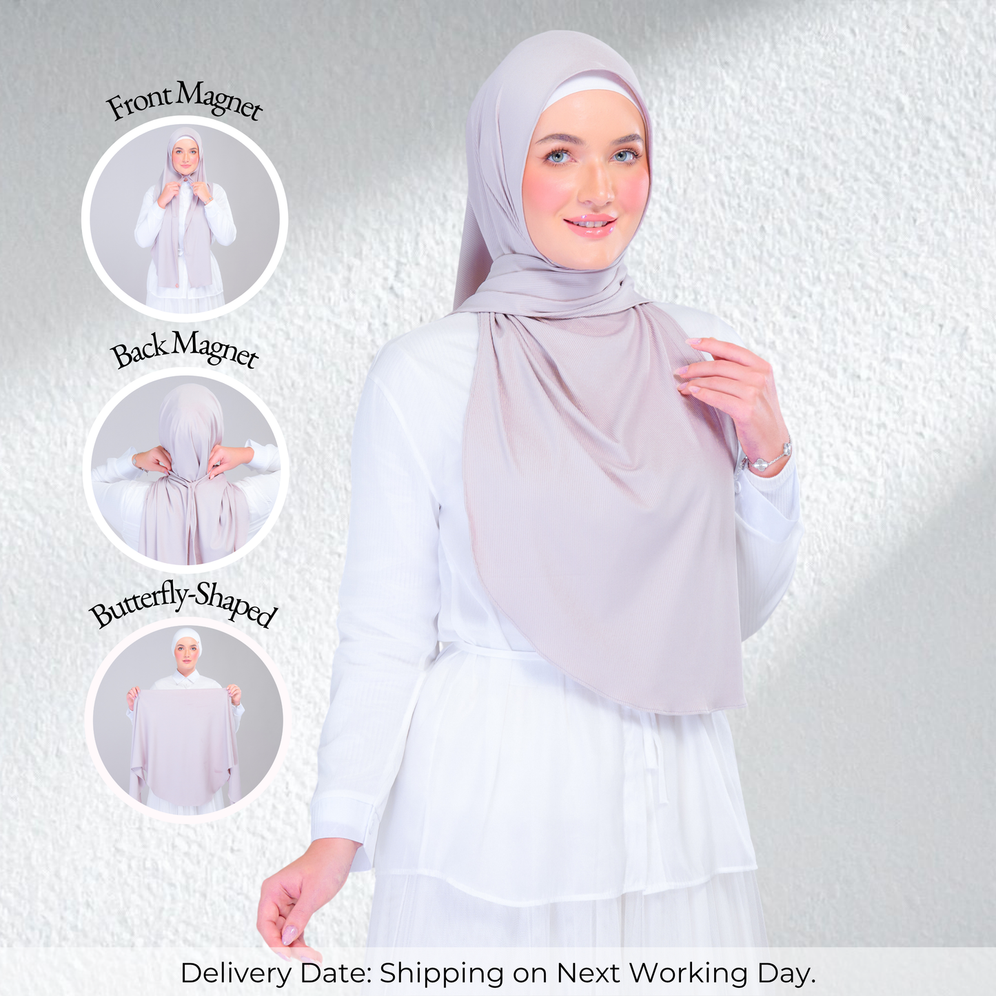 Instant Tag n' Go Butterfly | Ribbed Jersey in Taupe