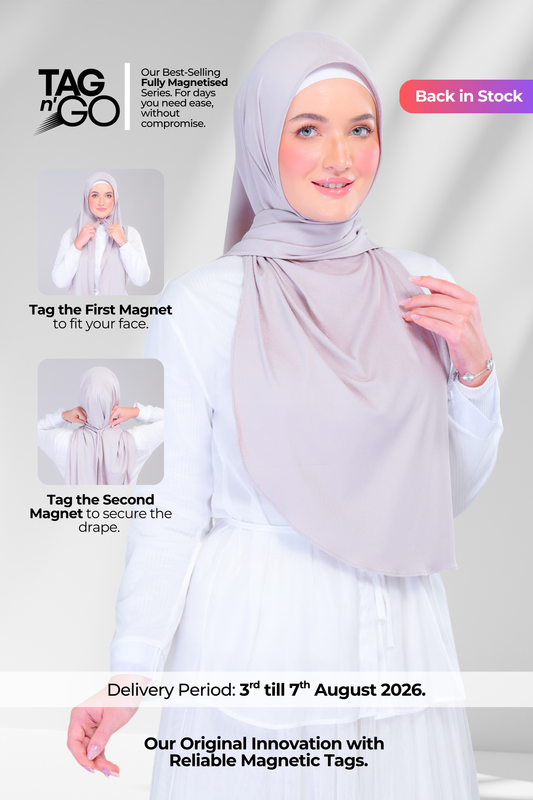 Instant Tag n' Go Shawl | Ribbed Jersey in Taupe