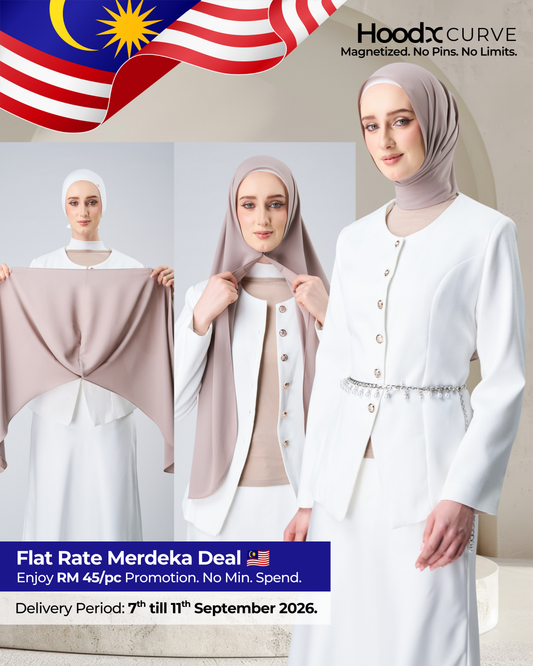 HoodX Curve in Taupe [Korean Chiffon]