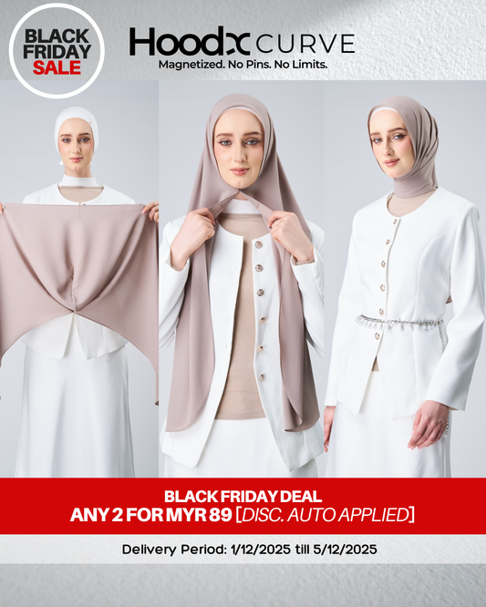 [BFS] HoodX Curve in Taupe [Korean Chiffon]