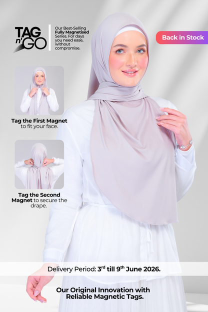 Instant Tag n' Go Shawl | Ribbed Jersey in Taupe