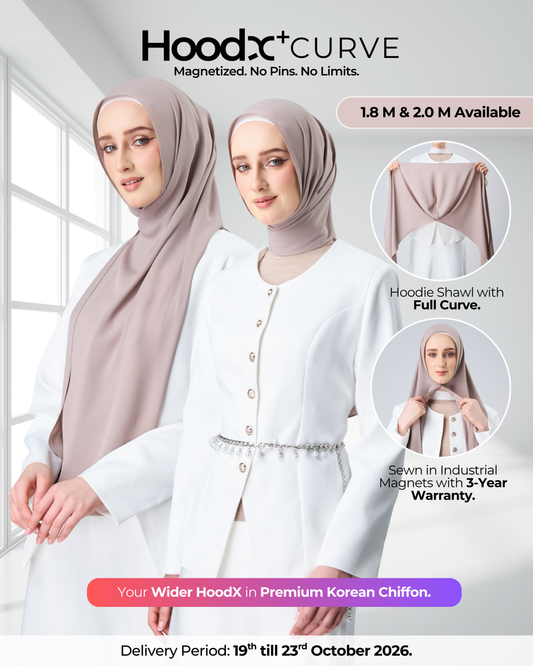 HoodX⁺Plus Curve in Taupe [Korean Chiffon]