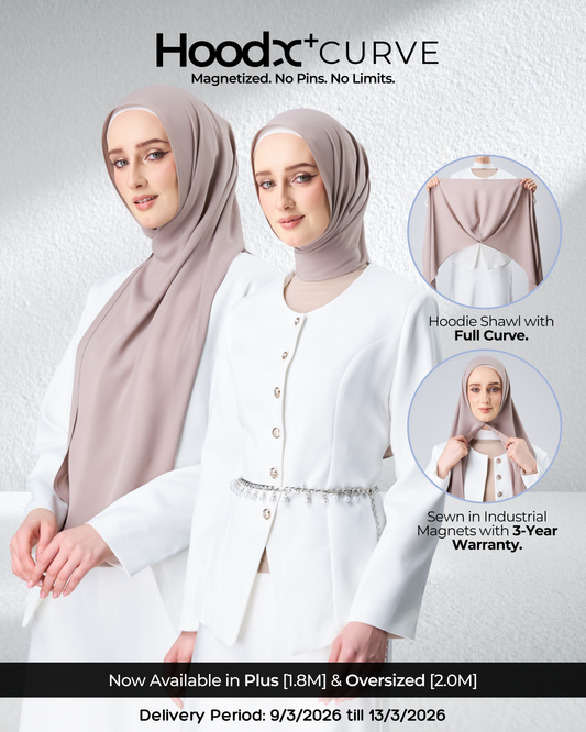 HoodX⁺Plus Curve in Taupe [Korean Chiffon]