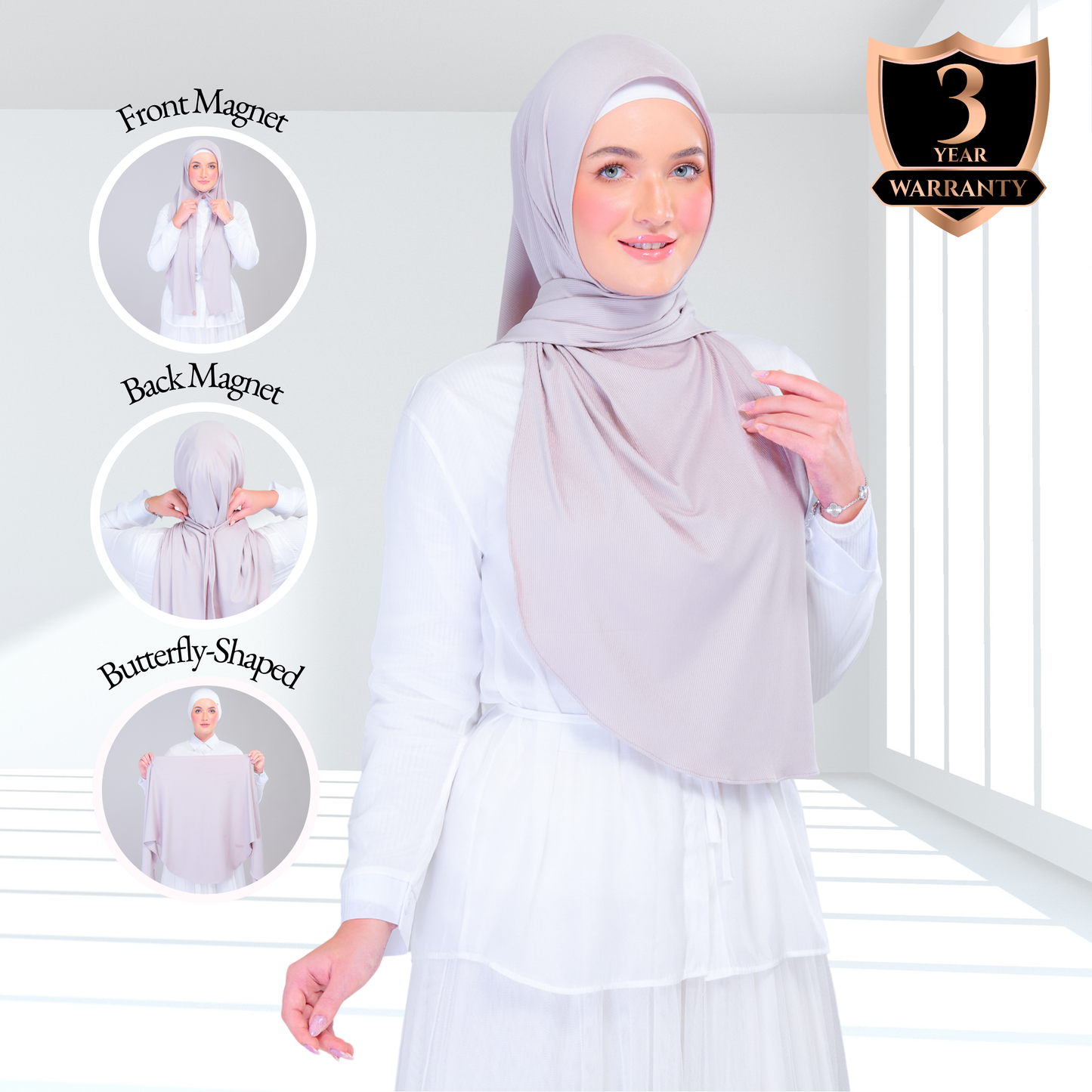 [As-Is] Instant Tag n' Go Butterfly | Ribbed Jersey in Taupe