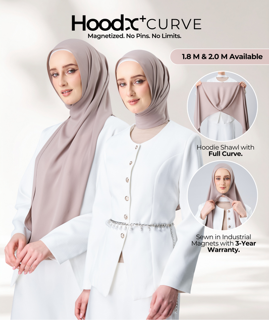 HoodX⁺Plus Curve in Taupe [Korean Chiffon]