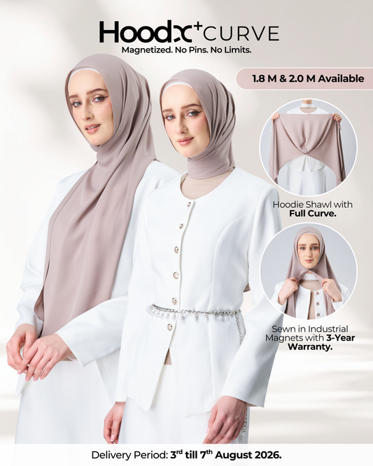 HoodX⁺Plus Curve in Taupe [Korean Chiffon]