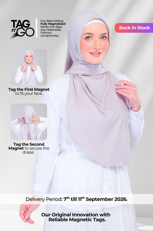 Instant Tag n' Go Shawl | Ribbed Jersey in Taupe