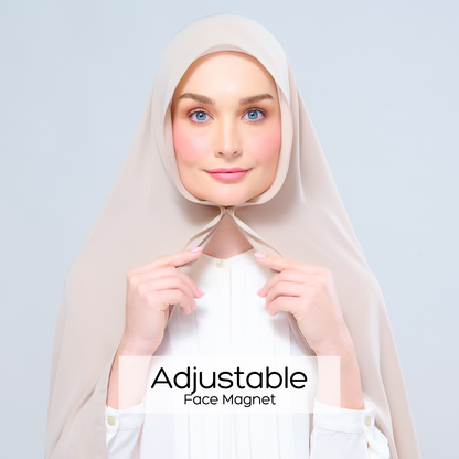 [As-Is] Instant Tag n' Go Shawl l Chiffon Silk in Taupe