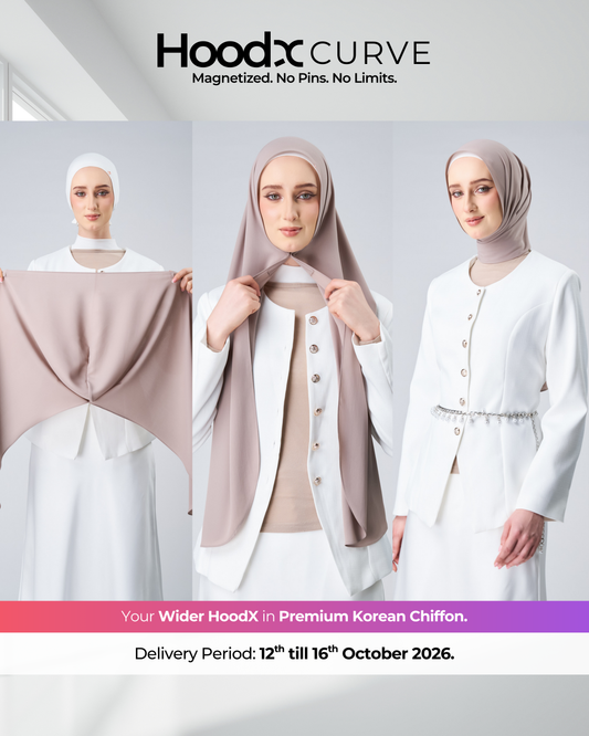 HoodX Curve in Taupe [Korean Chiffon]