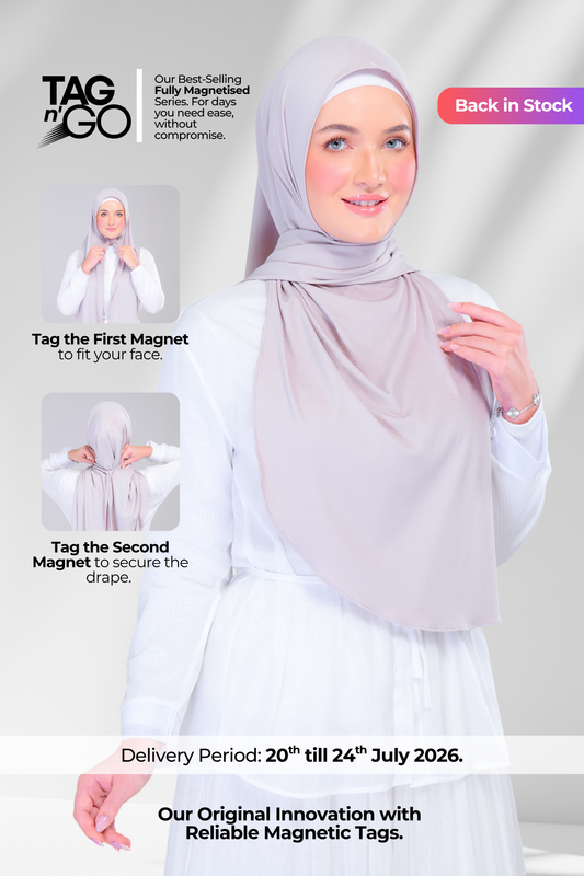 Instant Tag n' Go Shawl | Ribbed Jersey in Taupe