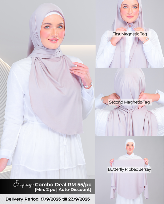 Instant Tag n' Go Butterfly | Ribbed Jersey in Taupe