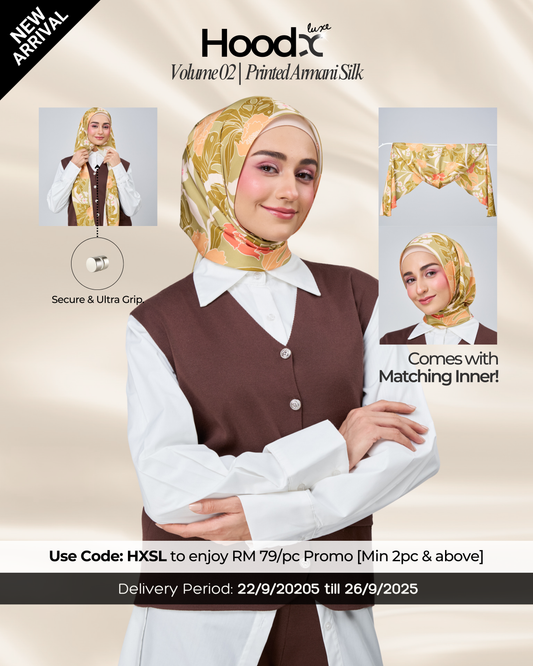 [★New] HoodX Printed Set in Terra Citrine