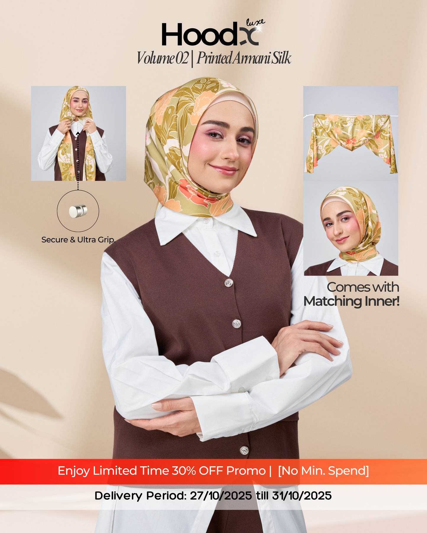 [★New] HoodX Printed Set in Terra Citrine