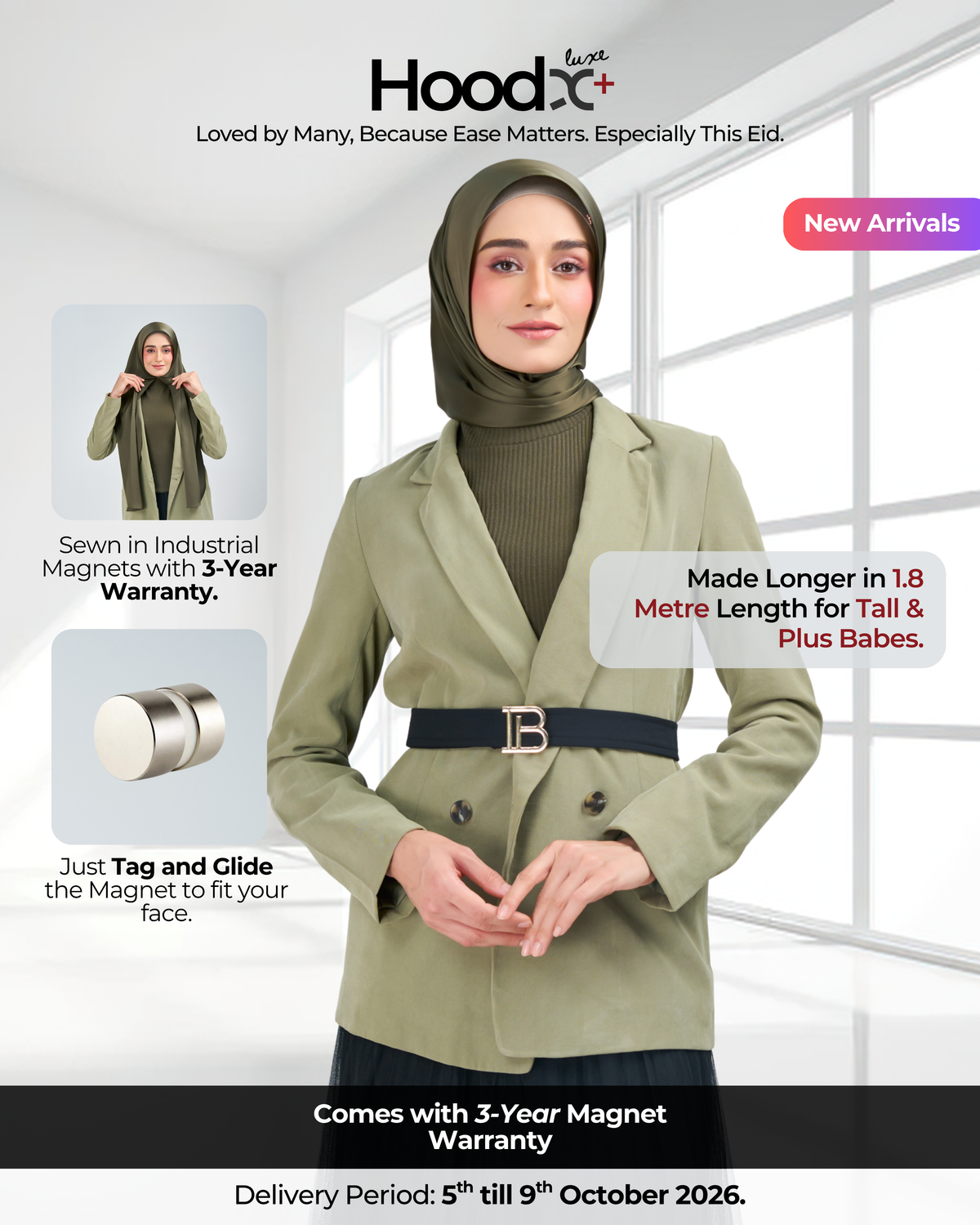 HoodX⁺Plus Luxe in Terra Olive