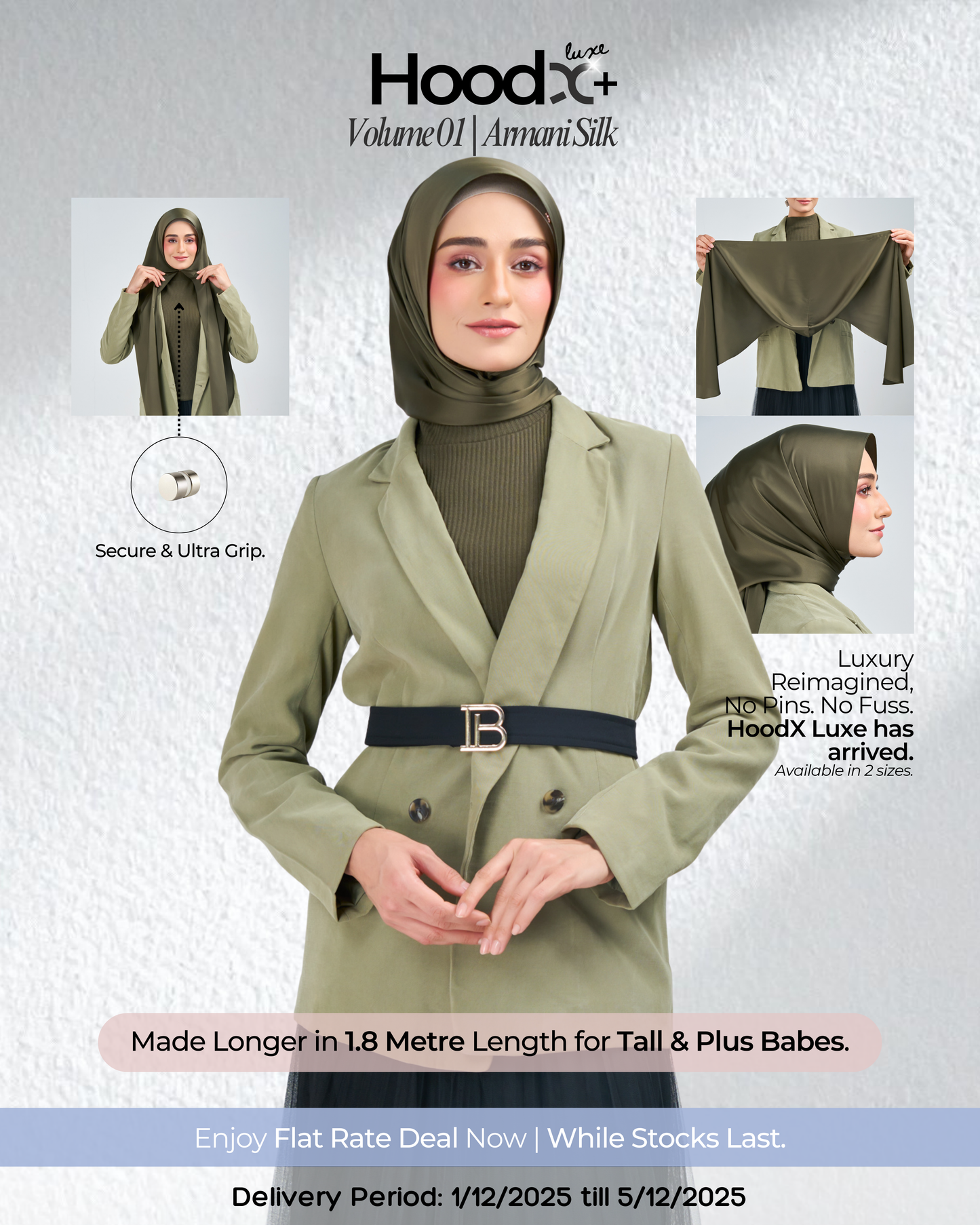 HoodX⁺Plus Luxe in Terra Olive