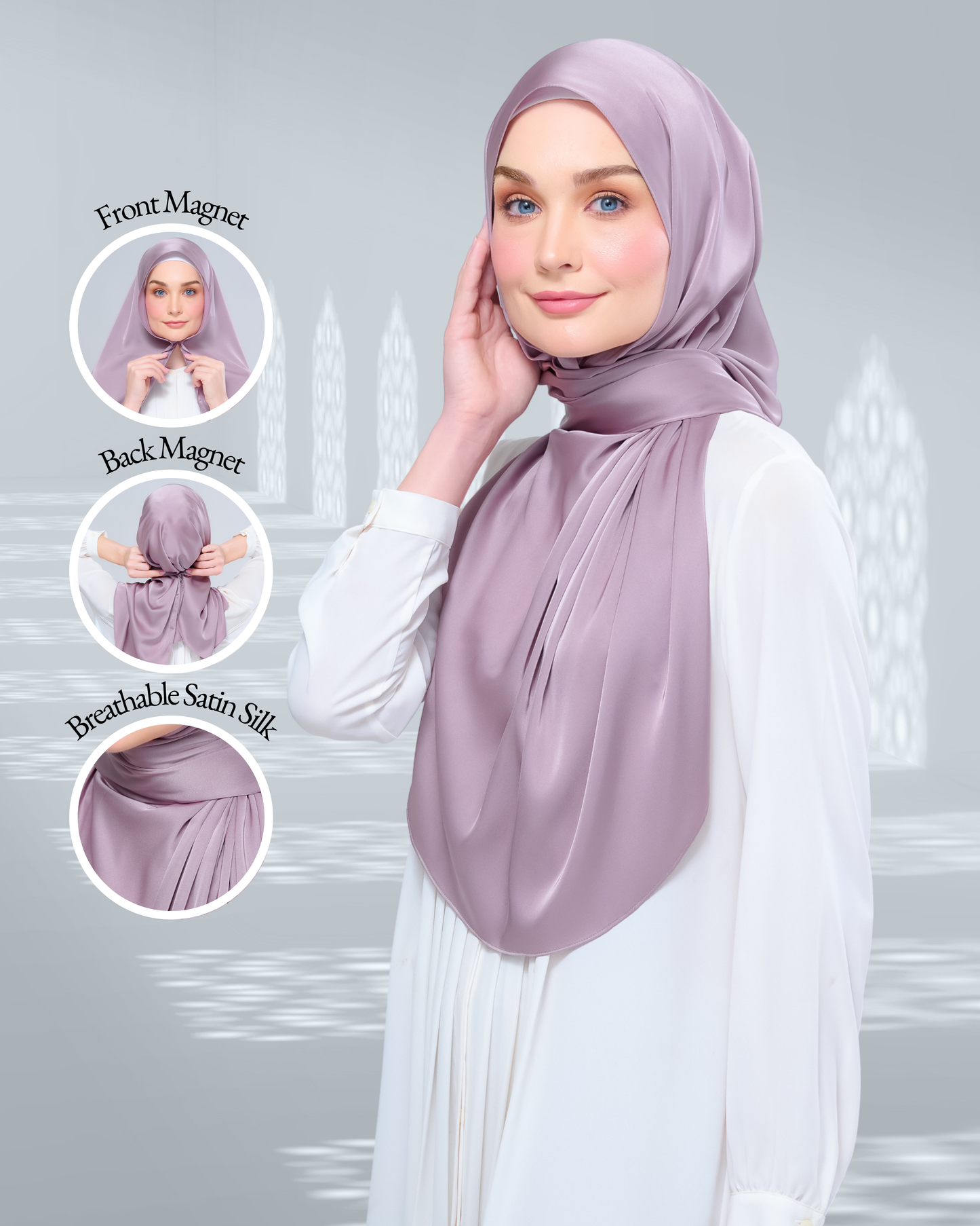 [As-Is] Instant Tag n' Go Shawl l Satin Silk in Thistle 2.0