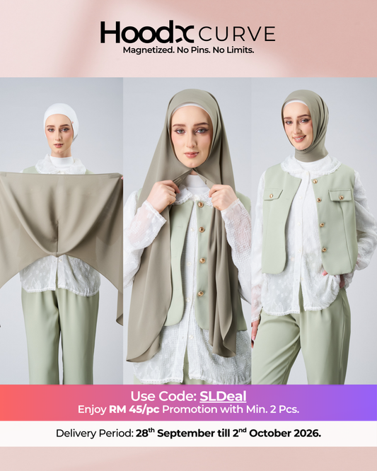 HoodX Curve in Thyme [Korean Chiffon]