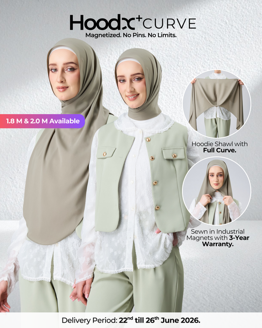 HoodX⁺Plus Curve in Thyme [Korean Chiffon]