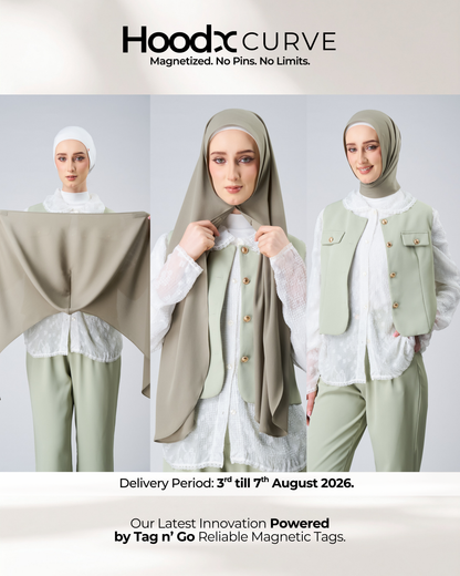 HoodX Curve in Thyme [Korean Chiffon]