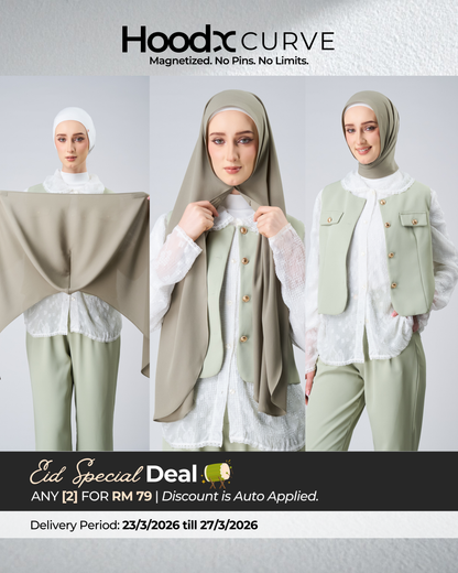 HoodX Curve in Thyme [Korean Chiffon]