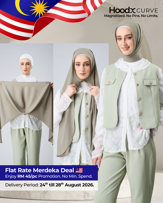 HoodX Curve in Thyme [Korean Chiffon]
