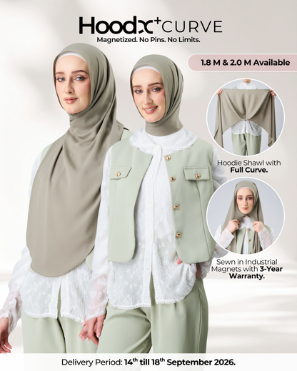 HoodX⁺Plus Curve in Thyme [Korean Chiffon]