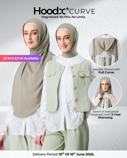 HoodX⁺Plus Curve in Thyme [Korean Chiffon]