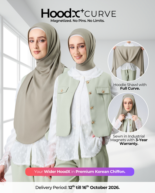 HoodX⁺Plus Curve in Thyme [Korean Chiffon]