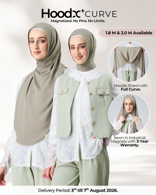 HoodX⁺Plus Curve in Thyme [Korean Chiffon]