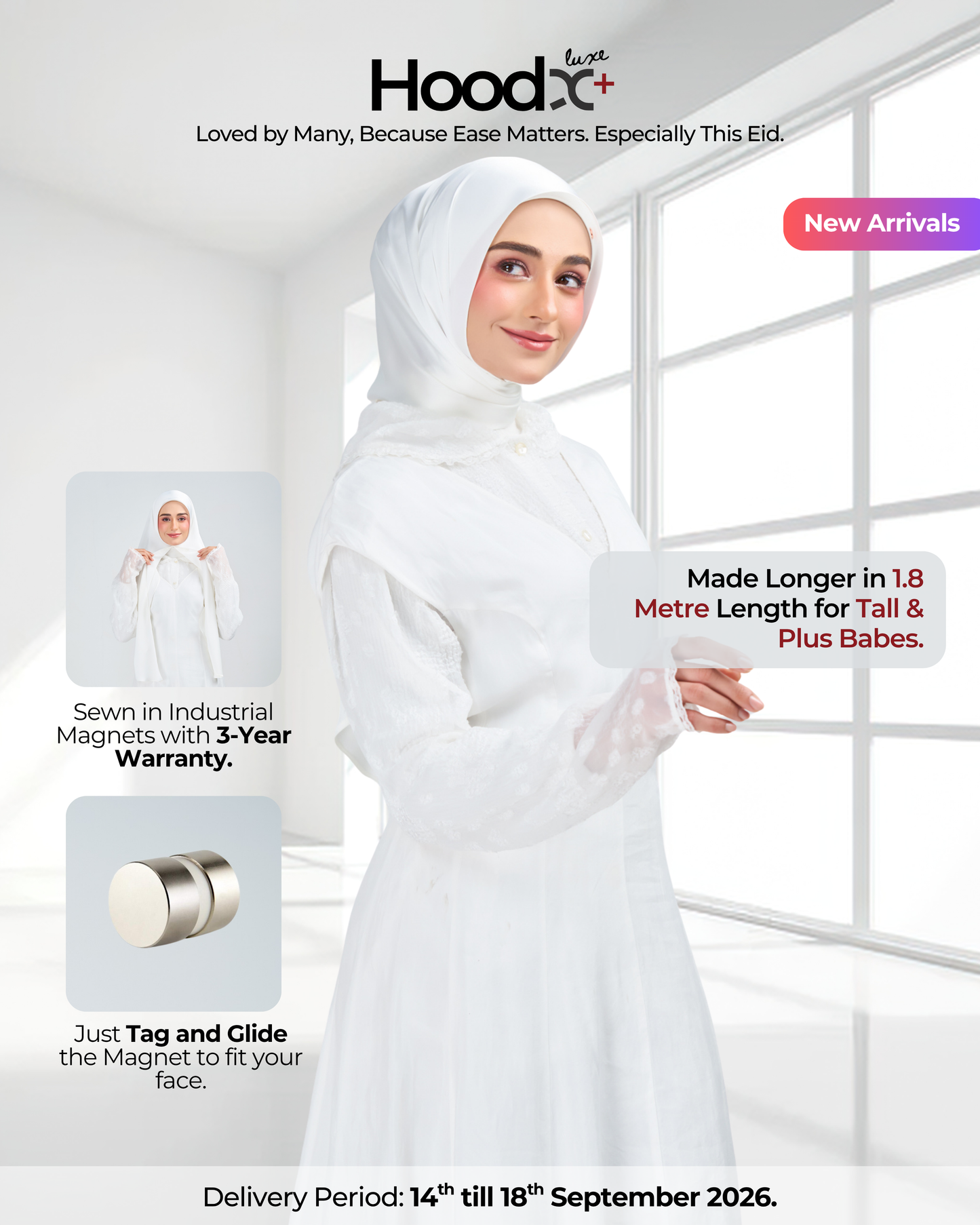 HoodX⁺Plus Luxe in Timeless White