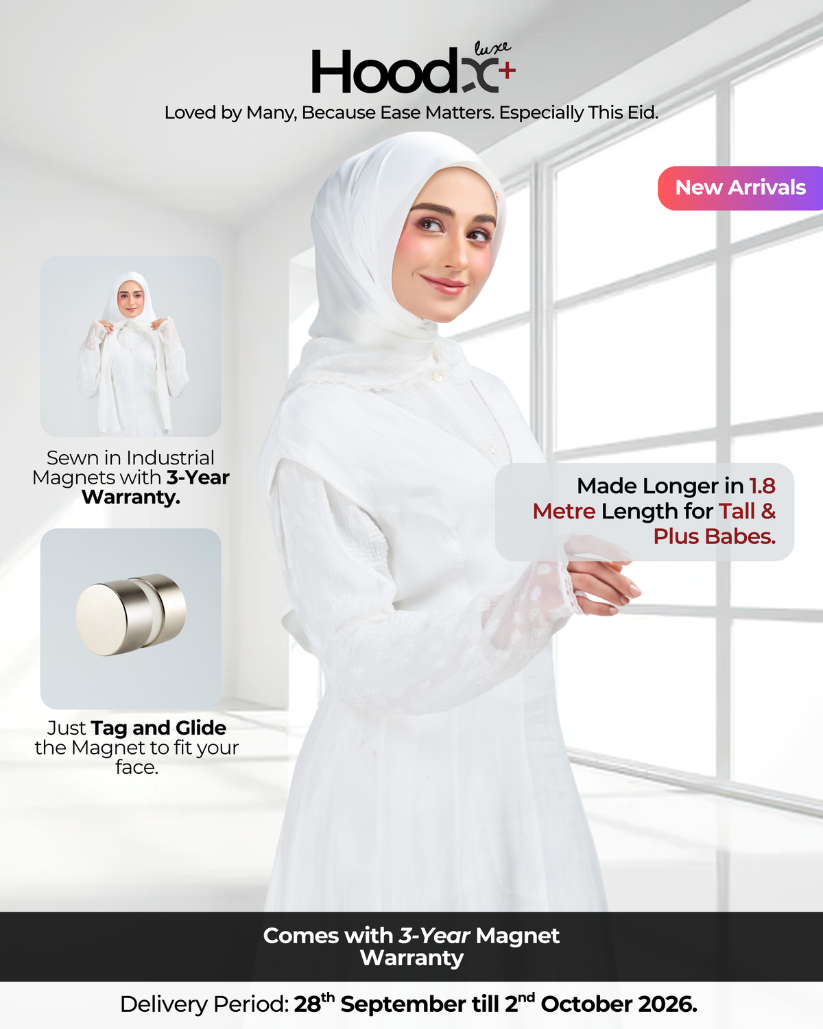 HoodX⁺Plus Luxe in Timeless White
