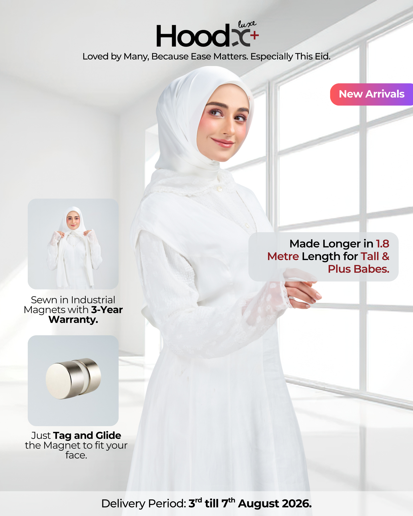 HoodX⁺Plus Luxe in Timeless White
