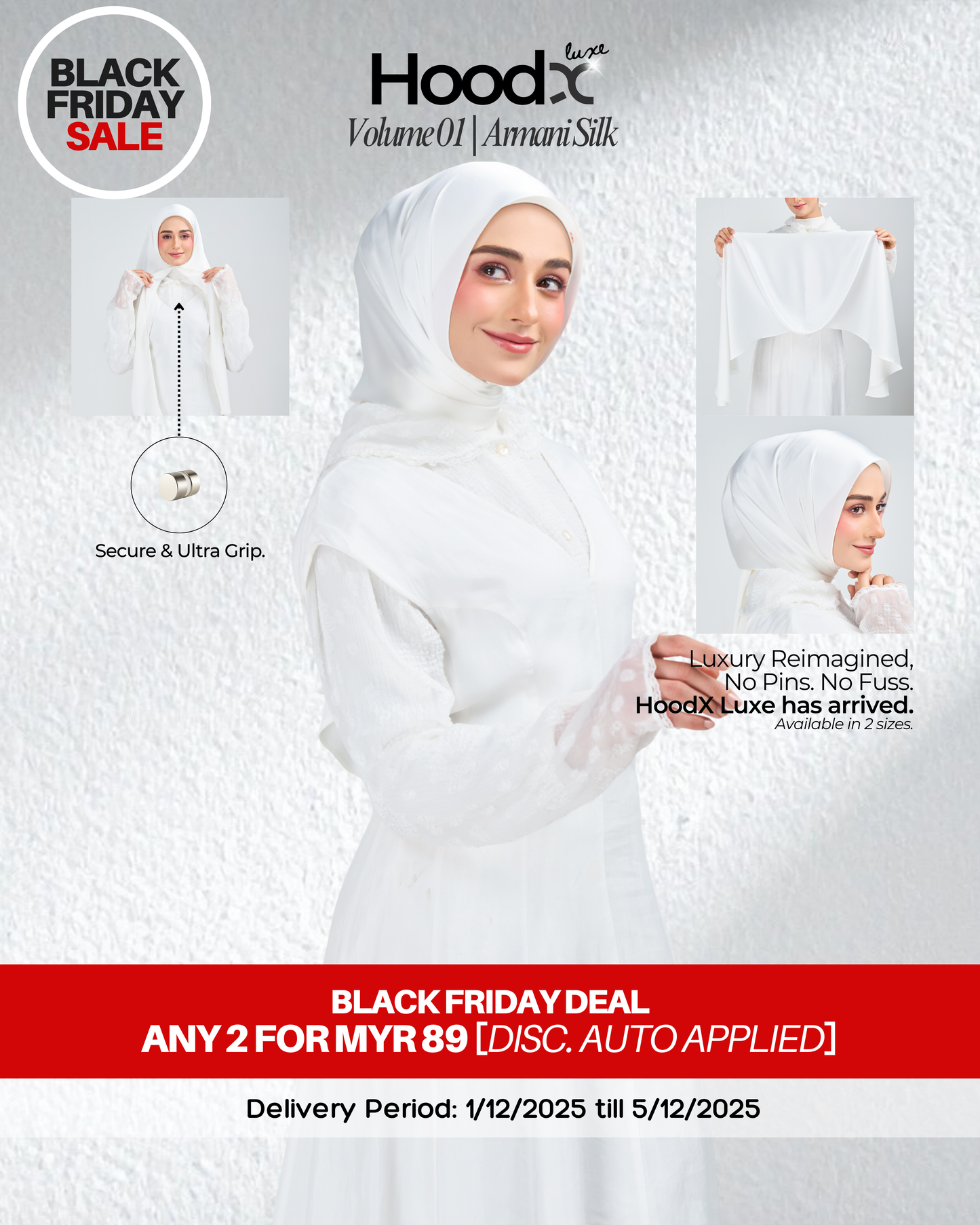 [BFS] HoodX Luxe in Timeless White