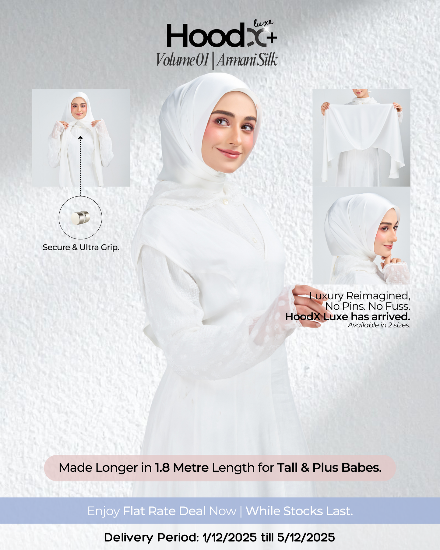 HoodX⁺Plus Luxe in Timeless White