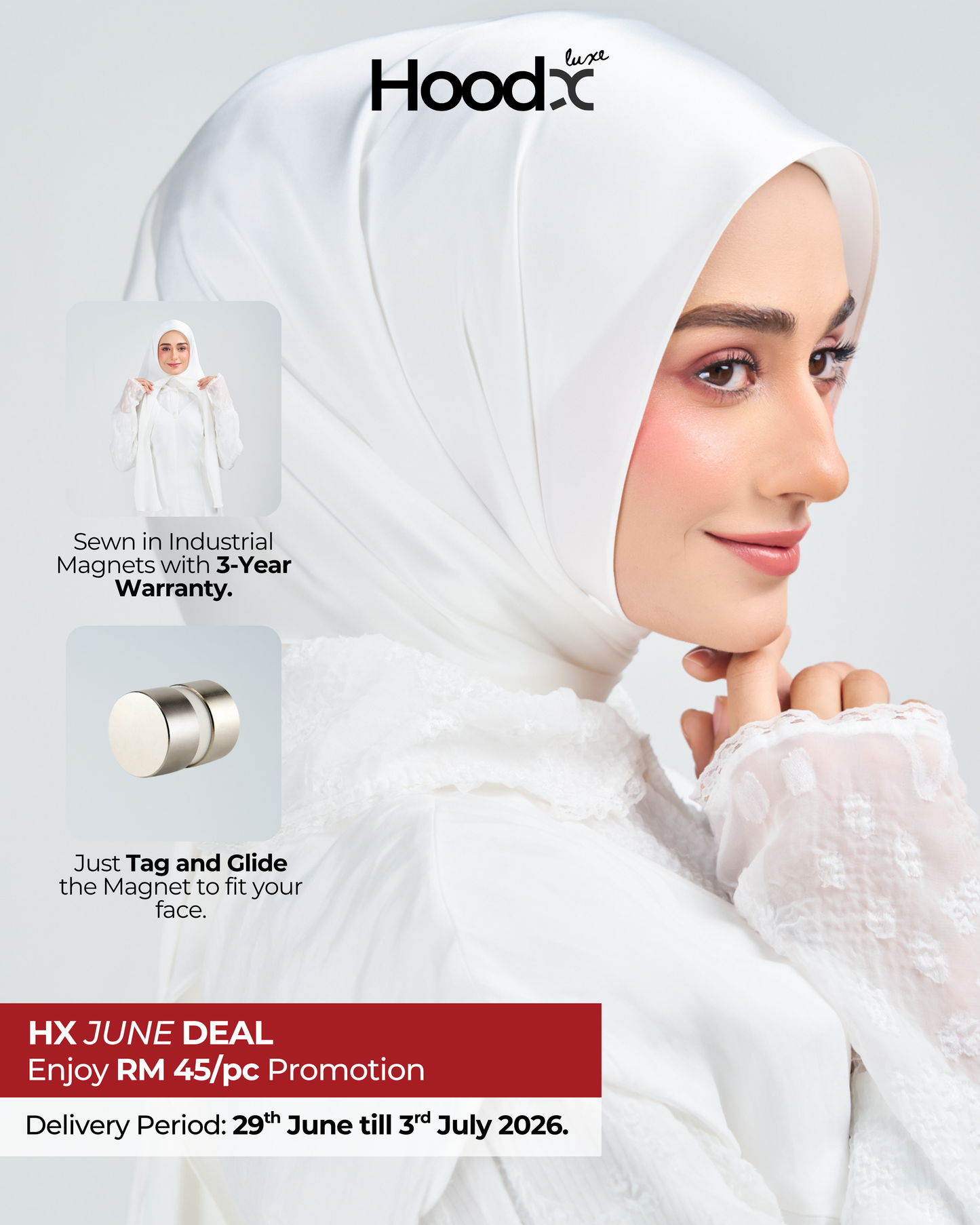 HoodX Luxe in Timeless White
