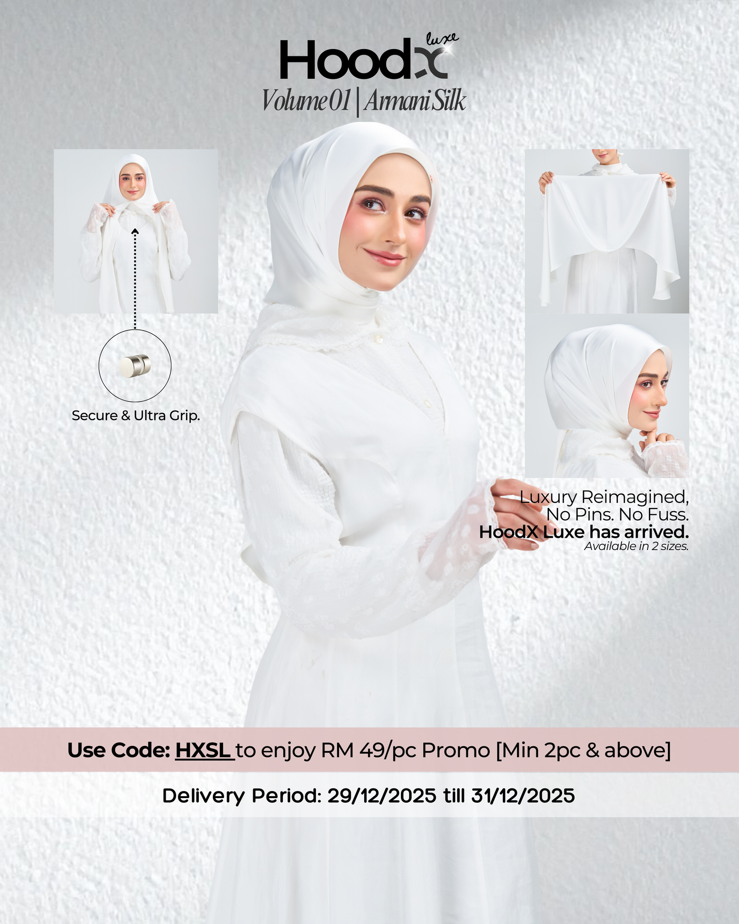 HoodX Luxe in Timeless White