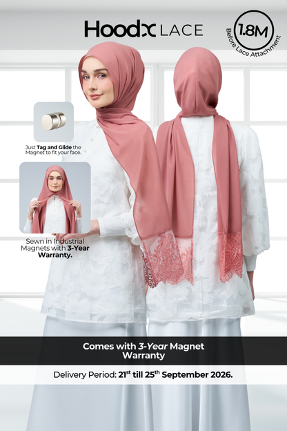HoodX Lace in Turkish Rose