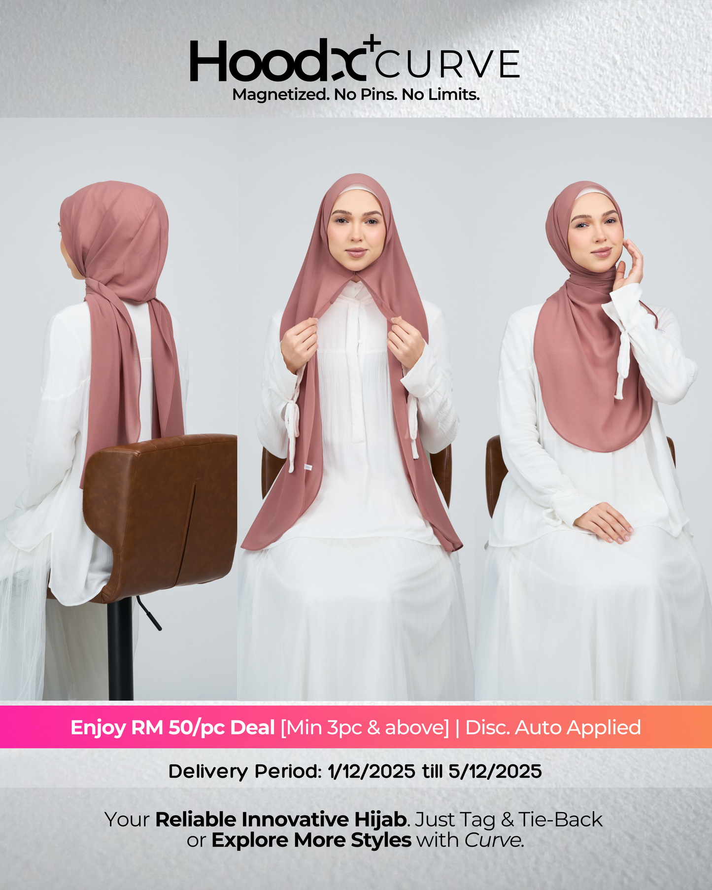 HoodX⁺Plus Curve in Turkish Rose