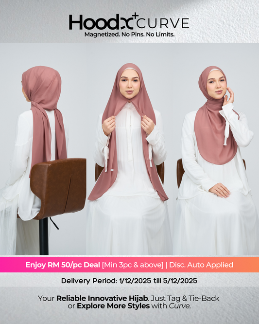 HoodX⁺Plus Curve in Turkish Rose