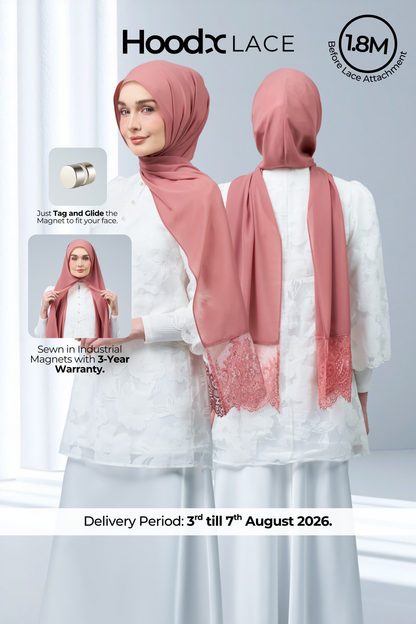 HoodX Lace in Turkish Rose