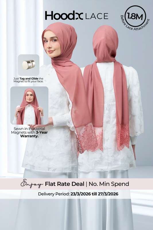 HoodX Lace in Turkish Rose