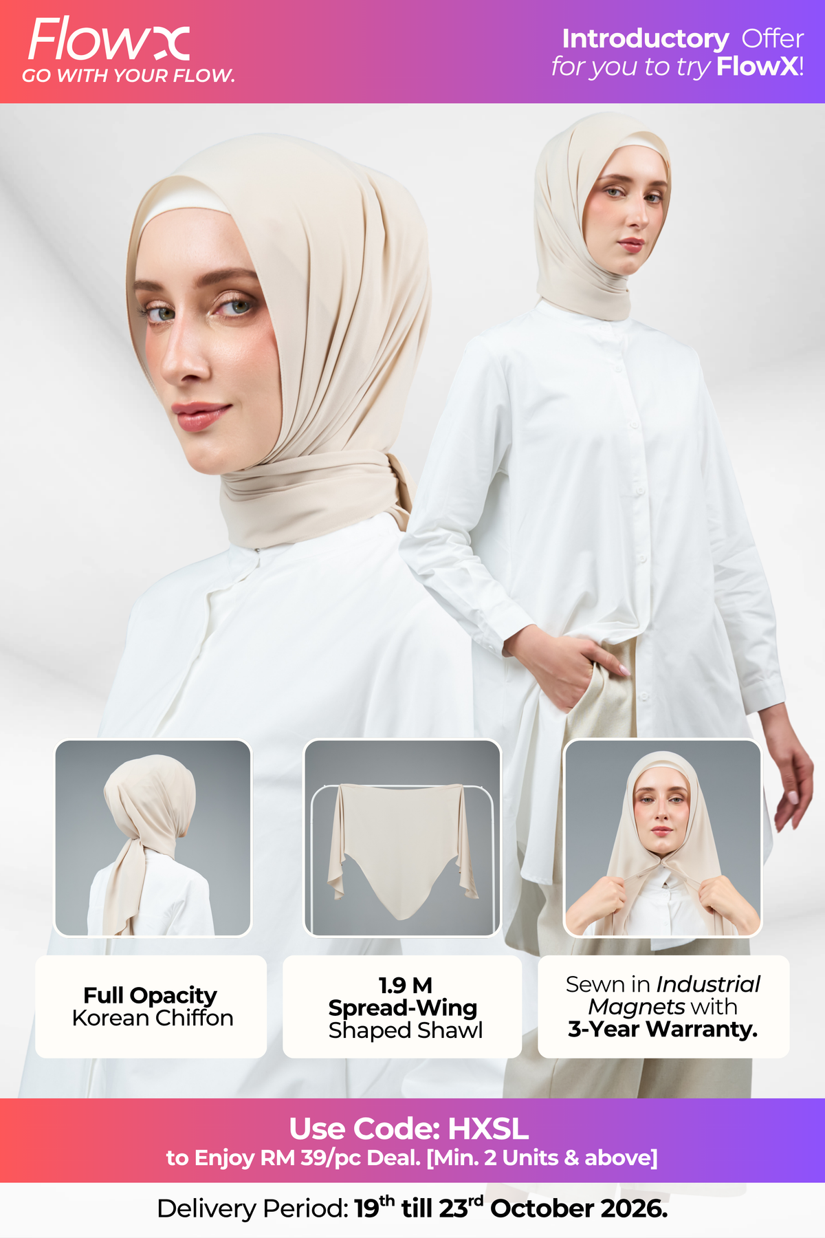 FlowX | Korean Chiffon in Linen Dust