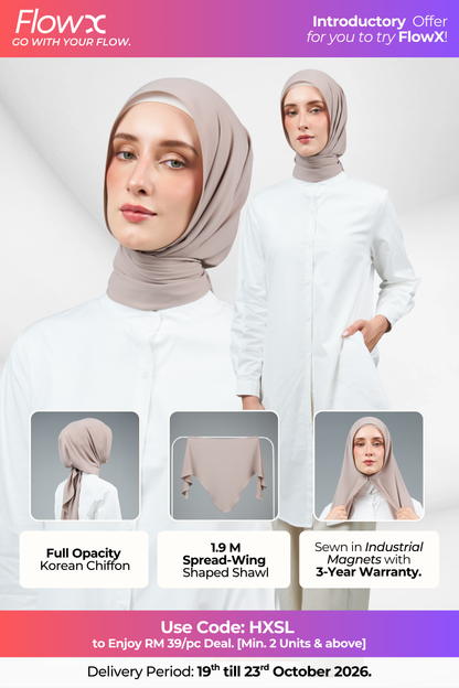 FlowX | Korean Chiffon in Taupe