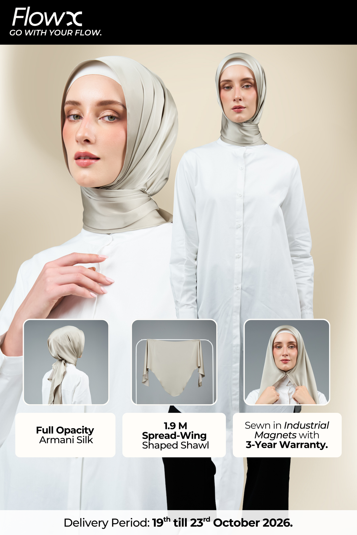 FlowX | Armani Silk in Silver Taupe
