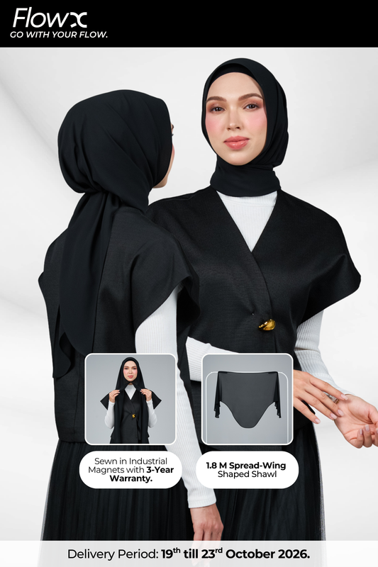 FlowX | Pearl Chiffon in Black